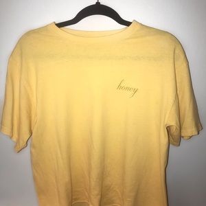 Brandy Melville classic yellow “honey” t shirt